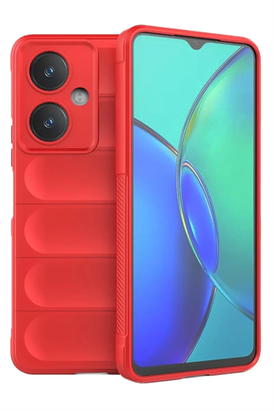 Vivo Y27 Kılıf Optimum Silikon - Kırmızı