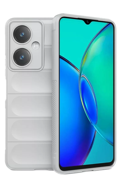 Vivo Y27 Kılıf Optimum Silikon - Krem