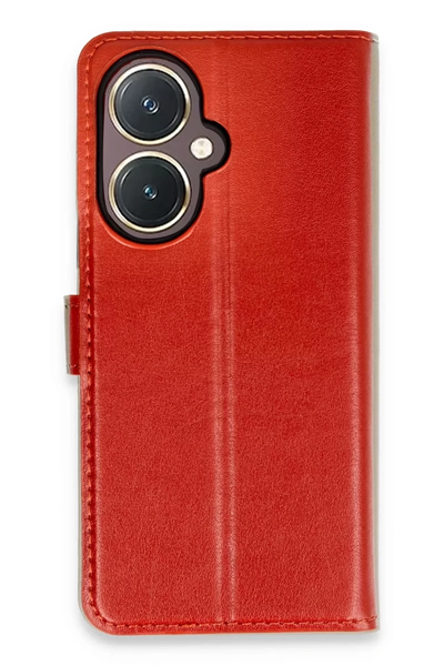 Vivo Y27 Kılıf Trend S Plus Kapaklı Kılıf - Kırmızı
