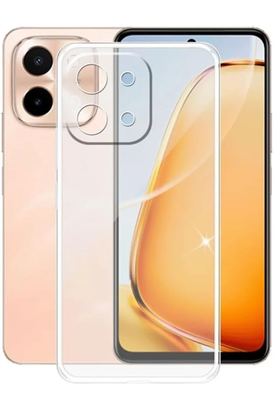 Vivo Y28 Kılıf Lüx Şeffaf Silikon