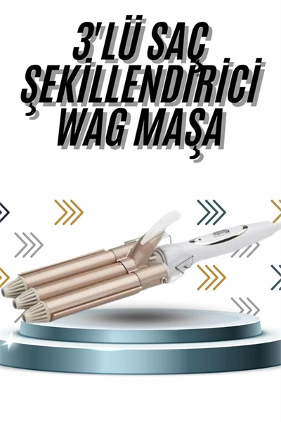 Wag Maşa Profesyonel Saç Şekillendirici İyon Özellikli Isı Kademeli