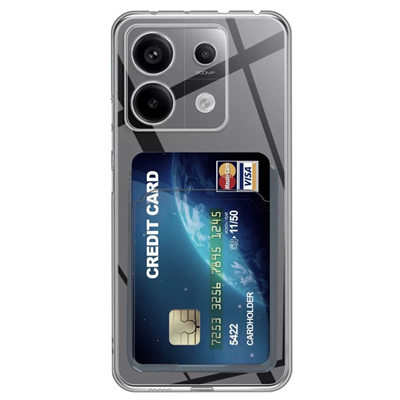 Xiaomi Poco X6 Kılıf Kart Şeffaf Silikon - Şeffaf