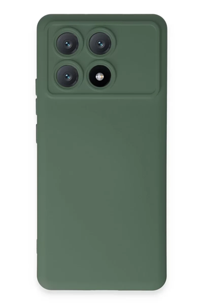 Xiaomi Poco X6 Pro Kılıf Nano içi Kadife Silikon - Koyu Yeşil