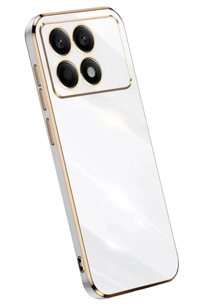 Xiaomi Poco X6 Pro Kılıf Volet Silikon - Beyaz