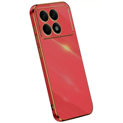 Xiaomi Poco X6 Pro Kılıf Volet Silikon - Kırmızı