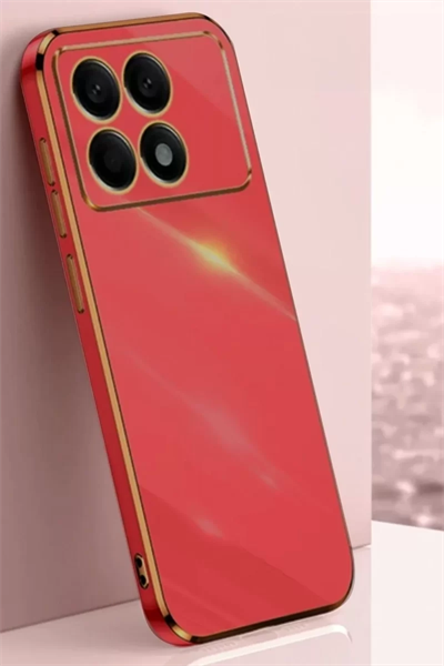 Xiaomi Poco X6 Pro Kılıf Volet Silikon - Kırmızı