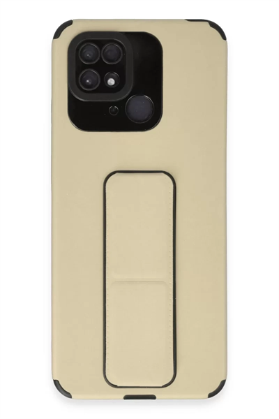 Xiaomi Redmi 10C Kılıf Mega Standlı Silikon - Gold