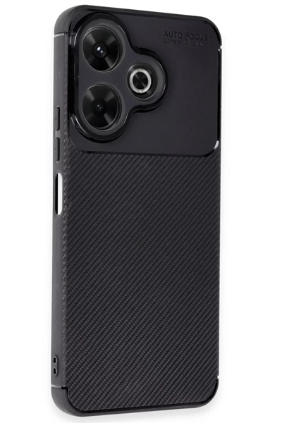 Xiaomi Redmi 13 4G Kılıf Auto Focus Karbon Kapak - Siyah