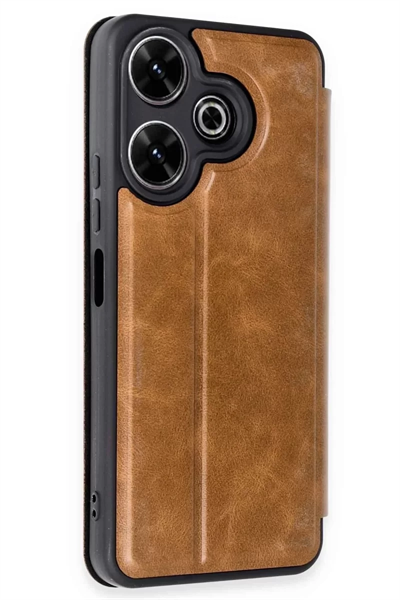 Xiaomi Redmi 13 4G Kılıf Flip Cover - Taba