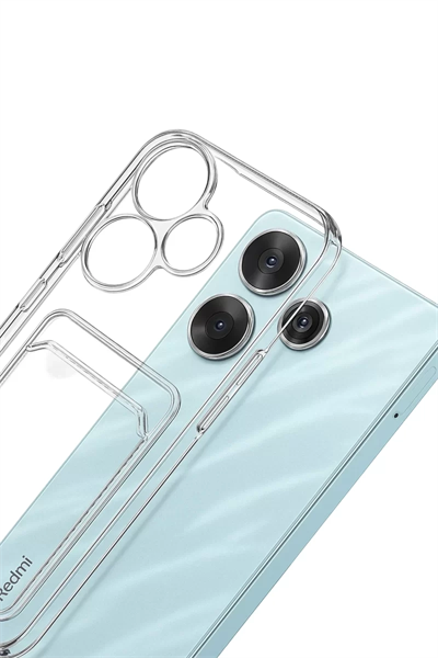 Xiaomi Redmi 13 4G Kılıf Kart Şeffaf Silikon - Şeffaf