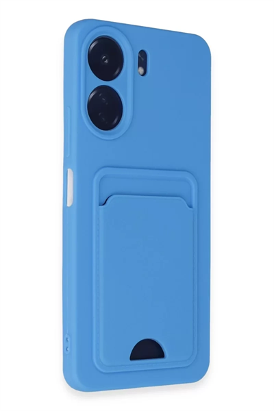 Xiaomi Redmi 13C Kılıf Kelvin Kartvizitli Silikon - Mavi