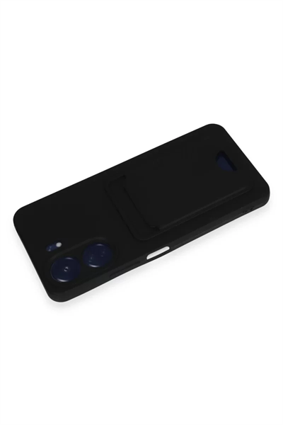 Xiaomi Redmi 13C Kılıf Kelvin Kartvizitli Silikon - Siyah