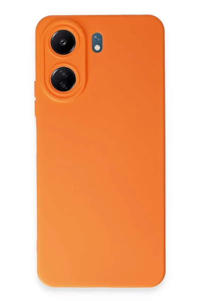 Xiaomi Redmi 13C Kılıf Nano içi Kadife Silikon - Turuncu
