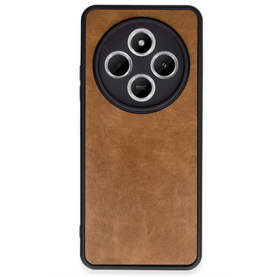 Xiaomi Redmi 14C Kılıf Aras Deri Kapak - Taba