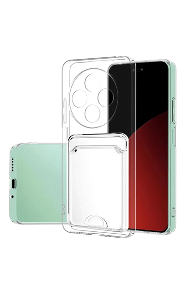 Xiaomi Redmi 14C Kılıf Kart Şeffaf Silikon - Şeffaf
