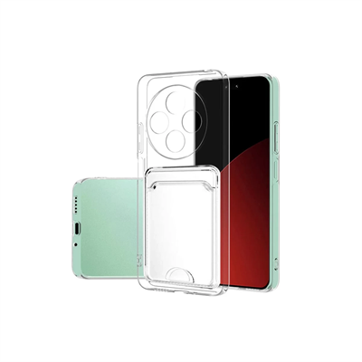 Xiaomi Redmi 14C Kılıf Kart Şeffaf Silikon - Şeffaf