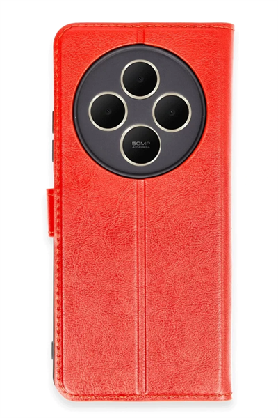 Xiaomi Redmi 14C Kılıf Trend S Plus Kapaklı Kılıf - Kırmızı