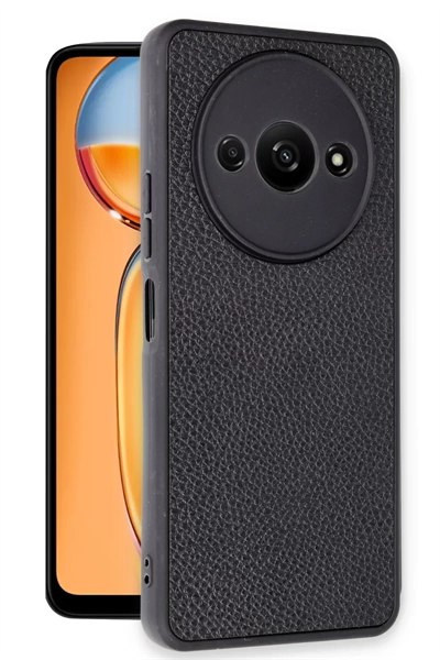 Xiaomi Redmi A3 4G Kılıf Aras Deri Kapak - Siyah