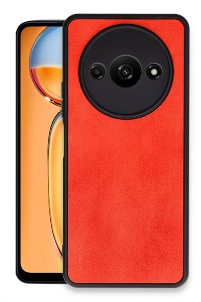 Xiaomi Redmi A3 4G Kılıf Aras Deri Kapak - Kırmızı