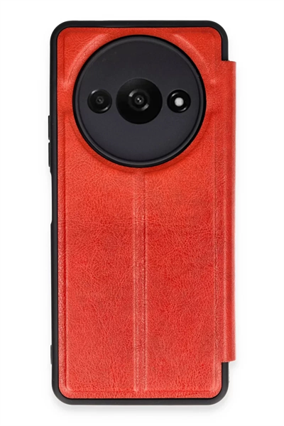 Xiaomi Redmi A3 4G Kılıf Flip Cover - Kırmızı