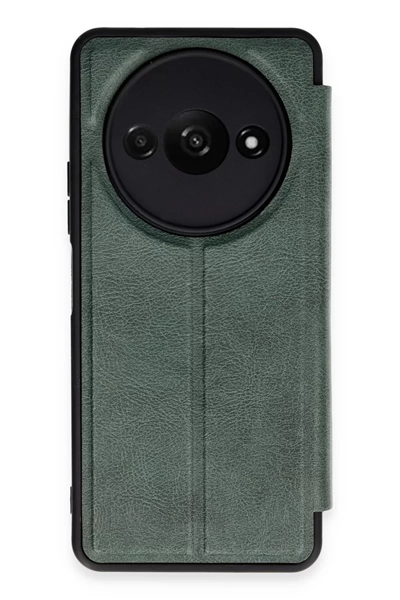 Xiaomi Redmi A3 4G Kılıf Flip Cover - Koyu Yeşil