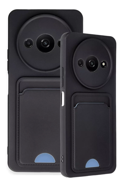 Xiaomi Redmi A3 4G Kılıf Kelvin Kartvizitli Silikon - Siyah