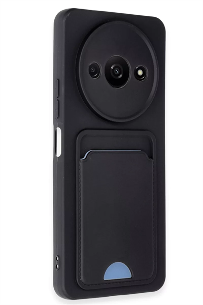 Xiaomi Redmi A3 4G Kılıf Kelvin Kartvizitli Silikon - Siyah