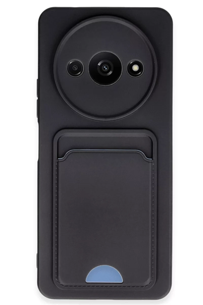 Xiaomi Redmi A3 4G Kılıf Kelvin Kartvizitli Silikon - Siyah