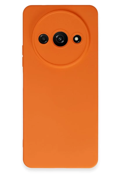 Xiaomi Redmi A3 4G Kılıf Nano içi Kadife Silikon - Turuncu