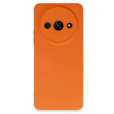 Xiaomi Redmi A3 4G Kılıf Nano içi Kadife Silikon - Turuncu