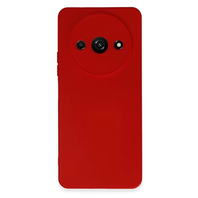 Xiaomi Redmi A3 4G Kılıf Nano içi Kadife Silikon - Kırmızı