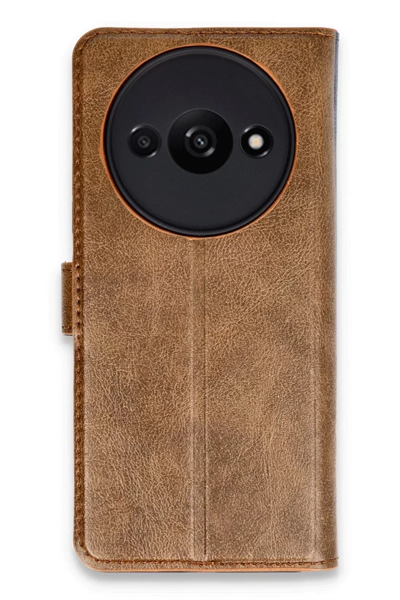 Xiaomi Redmi A3 4G Kılıf Trend S Plus Kapaklı Kılıf - Taba