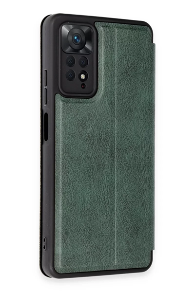 Xiaomi Redmi Note 12 Pro 4G Kılıf Flip Cover - Koyu Yeşil