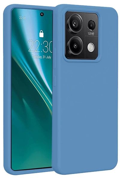 Xiaomi Redmi Note 13 4G Kılıf First Silikon - Mavi