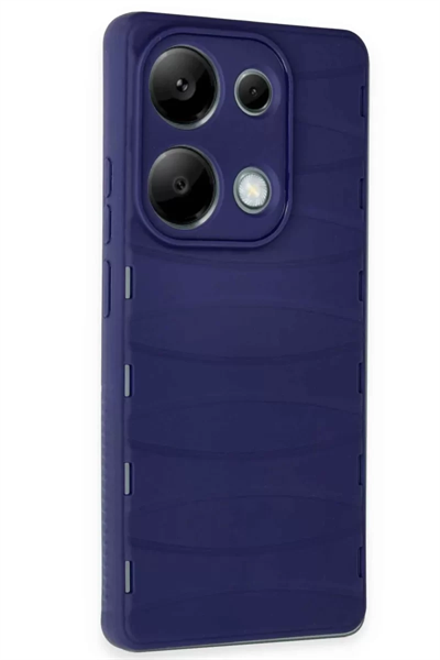 Xiaomi Redmi Note 13 Pro 4G Kılıf Bibercas Silikon Kapak - Lacivert