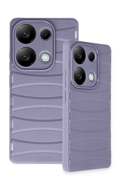 Xiaomi Redmi Note 13 Pro 4G Kılıf Bibercas Silikon Kapak - Lila