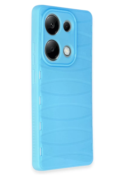 Xiaomi Redmi Note 13 Pro 4G Kılıf Bibercas Silikon Kapak - Mavi
