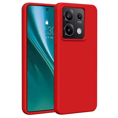 Xiaomi Redmi Note 13 Pro 4G Kılıf First Silikon - Kırmızı