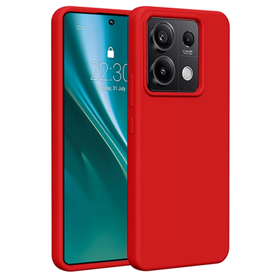 Xiaomi Redmi Note 13 Pro 4G Kılıf First Silikon - Kırmızı