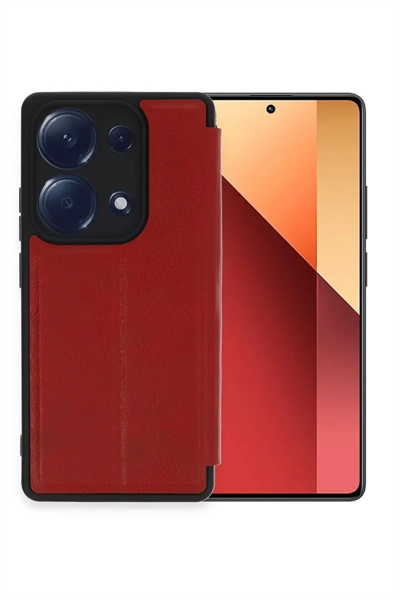 Xiaomi Redmi Note 13 Pro 4G Kılıf Flip Cover - Kırmızı