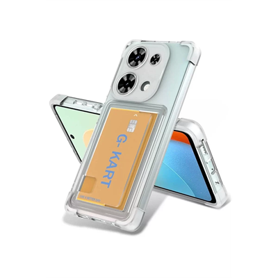 Xiaomi Redmi Note 13 Pro 4G Kılıf Kart Şeffaf Silikon - Şeffaf
