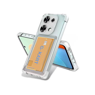 Xiaomi Redmi Note 13 Pro 4G Kılıf Kart Şeffaf Silikon - Şeffaf