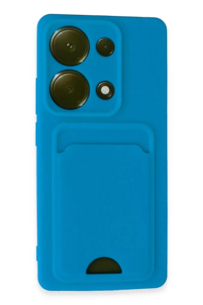 Xiaomi Redmi Note 13 Pro 4G Kılıf Kelvin Kartvizitli Silikon - Mavi
