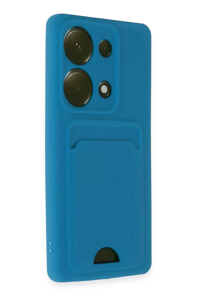 Xiaomi Redmi Note 13 Pro 4G Kılıf Kelvin Kartvizitli Silikon - Mavi