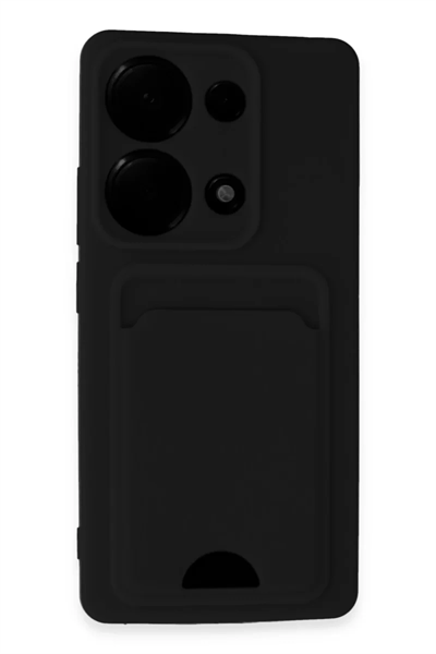 Xiaomi Redmi Note 13 Pro 4G Kılıf Kelvin Kartvizitli Silikon - Siyah