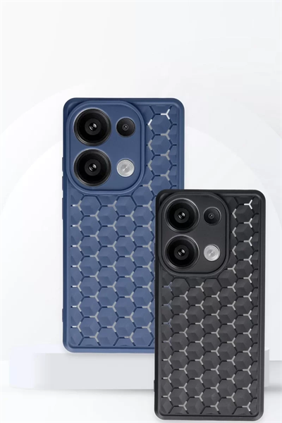 Xiaomi Redmi Note 13 Pro 4G Kılıf Petek Silikon Kapak - Koyu Yeşil
