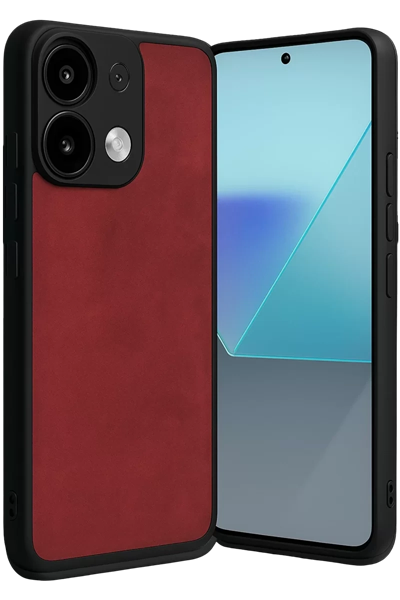 Xiaomi Redmi Note 13 Pro 5G Kılıf Aras Deri Kapak - Kırmızı