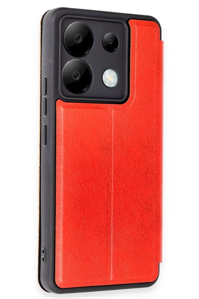 Xiaomi Redmi Note 13 Pro 5G Kılıf Flip Cover - Kırmızı