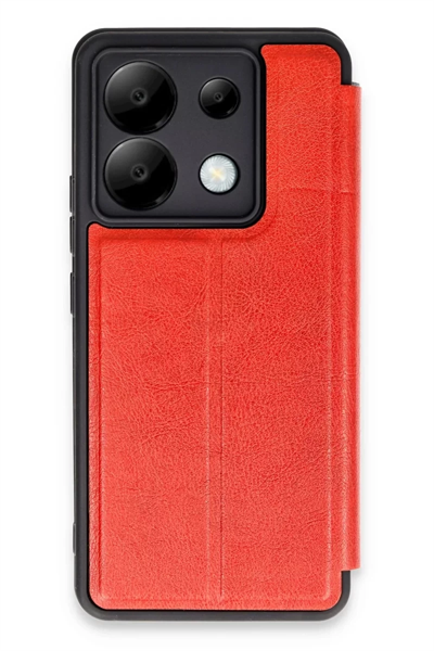 Xiaomi Redmi Note 13 Pro 5G Kılıf Flip Cover - Kırmızı