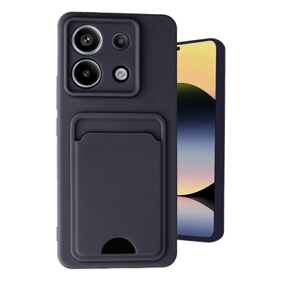 Xiaomi Redmi Note 13 Pro 5G Kılıf Kelvin Kartvizitli Silikon - Siyah